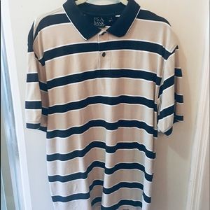 Like New Jos. A. Banks Striped Cotton Polo